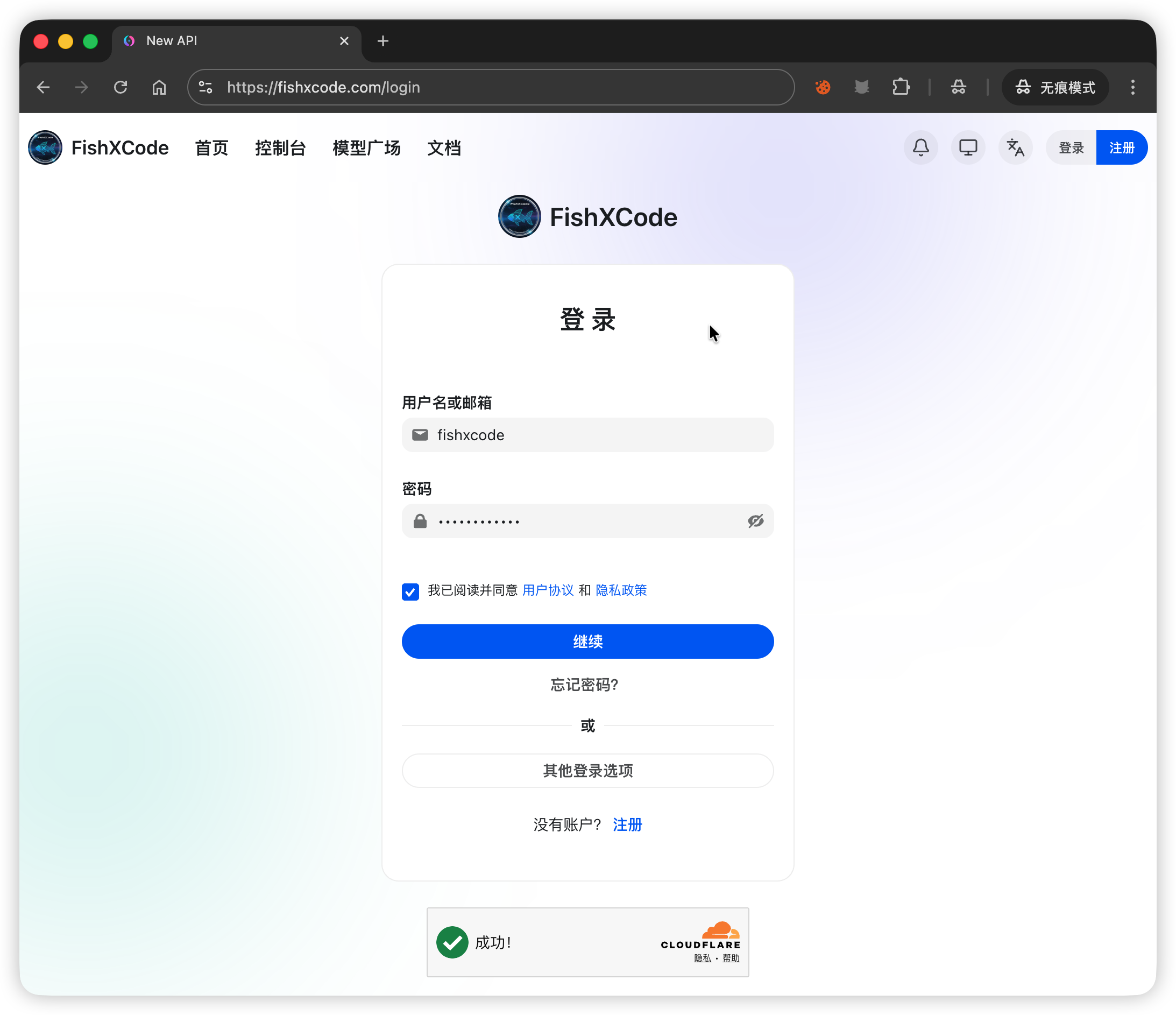 Page de connexion